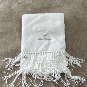 Alpaca Camargo‎ Cream Peruvian Wool Blend Fringed Scarf